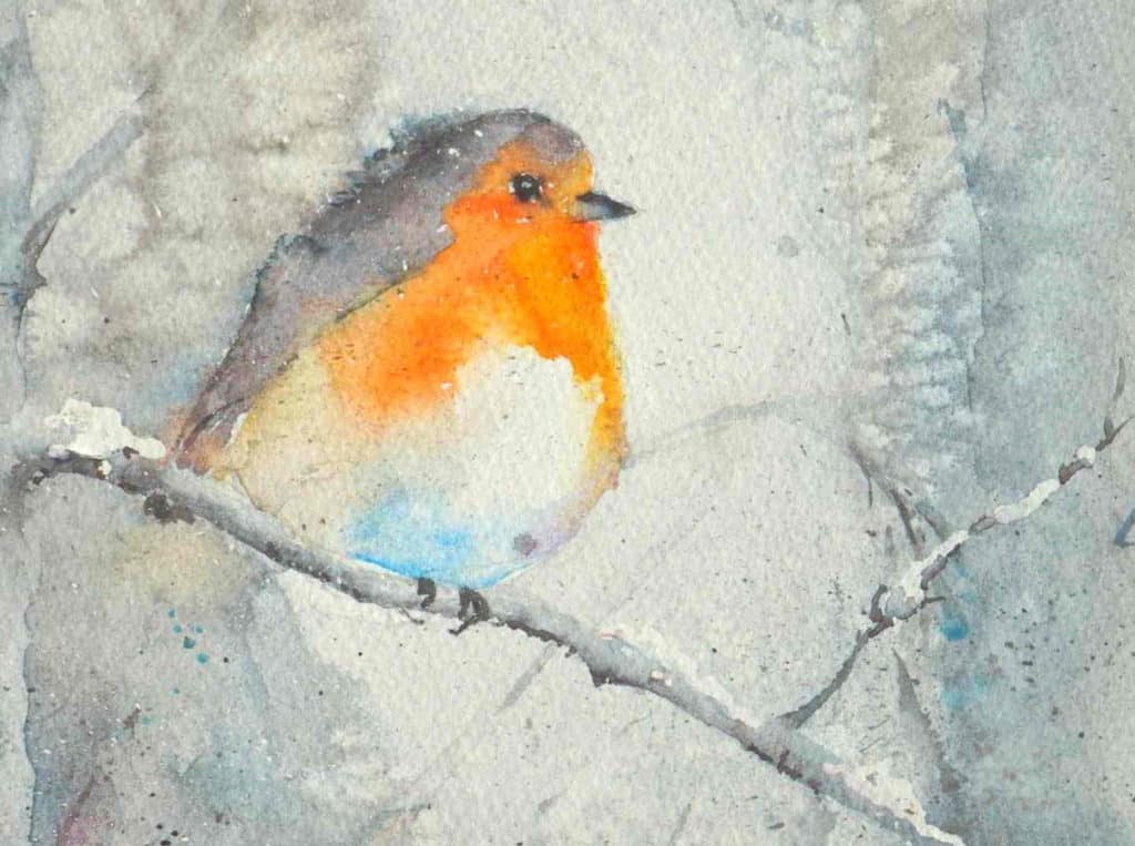 robin watercolour